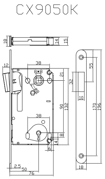 CX9050B/CX9050B-A/CX9050K Magnet Lock