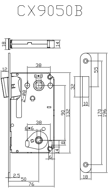 CX9050B/CX9050B-A/CX9050K Magnet Lock